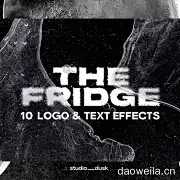 10款冰冻文字效果智能样机模板 The Fridge Frozen text effects .psd