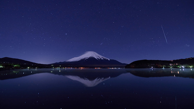 富士山 星空风景壁纸
