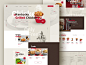 New homepage of well-know restaurant. Redesign Concept website web design ux ui restaurant redesign new modern kfc flat design concept