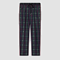 Gucci Check bees wool ankle pant : Men