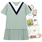 A fashion look from June 2016 featuring short sleeve dress, platform shoes and leather handbags. Browse and shop related looks.