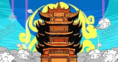 古风建筑 【酷图网】古风建筑,手绘插画,卡通,古风,建筑,中国风,古风插画