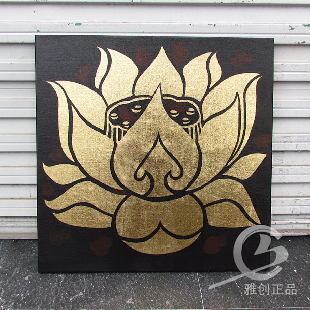 7折 东南亚风格泰式金箔画镇宅辟邪装饰画...