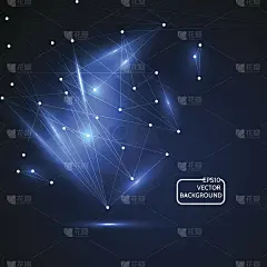 设计技术和网络科学的抽象背景