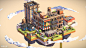 【Lowpoly】天空城市