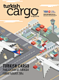 Turkish Cargo Magazine Cover Illustration : illustration for Turkish Cargo Magazine cover.November /2014