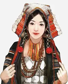 苗族姑娘免抠素材_新图网 https://ixintu.com 卡通 女孩 少数民族 手绘 苗族 苗族姑娘