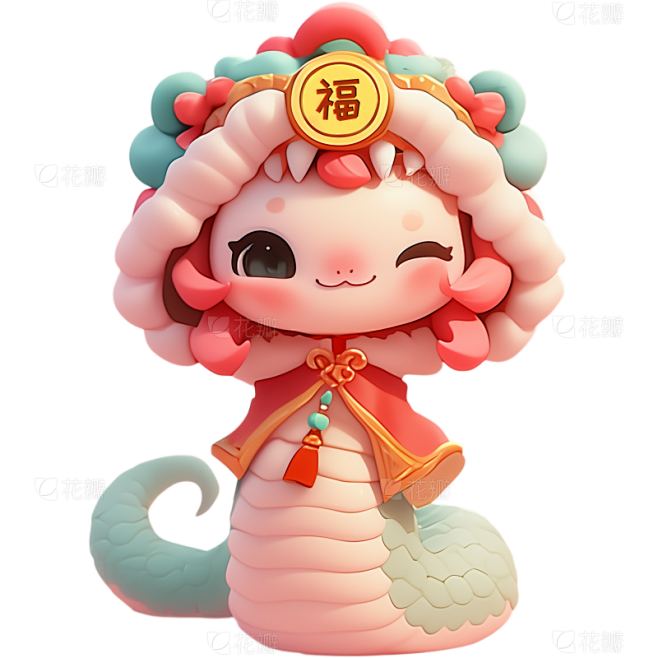 蛇年春节喜庆感蛇IP元素