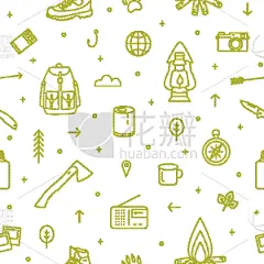 徒步旅行,四方连续纹样,大篝火,纺织品,背包客,直的,斧,壁纸,设备用品,旅游