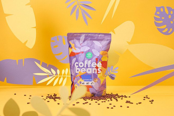 coffee beans 咖啡 包装 插...