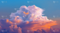 天空白云云彩夕阳云朵风景