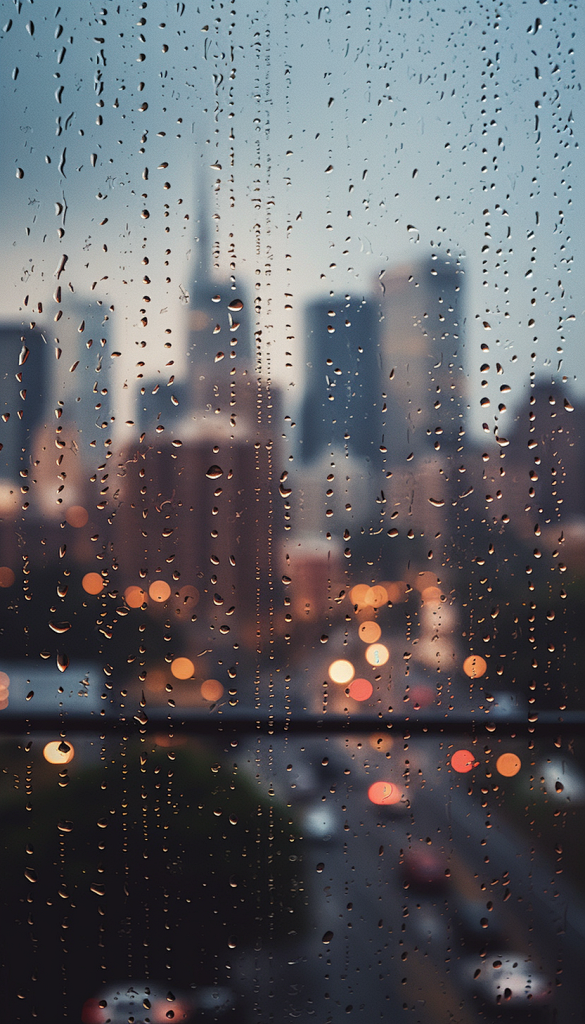 雨景窗子窗外玻璃水珠24节气雨水摄影图