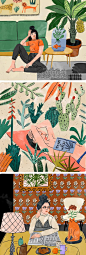 Bodil Jane Illustrates Botanical Rooms I Want to Live In: 