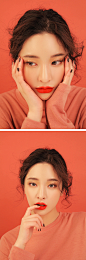 3CE VELVET LIP TINT #CHILDLIKE人气商品，正在按购买顺序进行配送！请耐心等待哦！ : 따뜻하고 맑은 레드를 담백하게 담았을 뿐!  계절타지 않는 샤르망 오렌지 레드  아침부터 저녁까지 온전히 예쁜 #꽃물블렌딩
