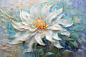 清新奶油风抽象花卉油画肌理装饰画