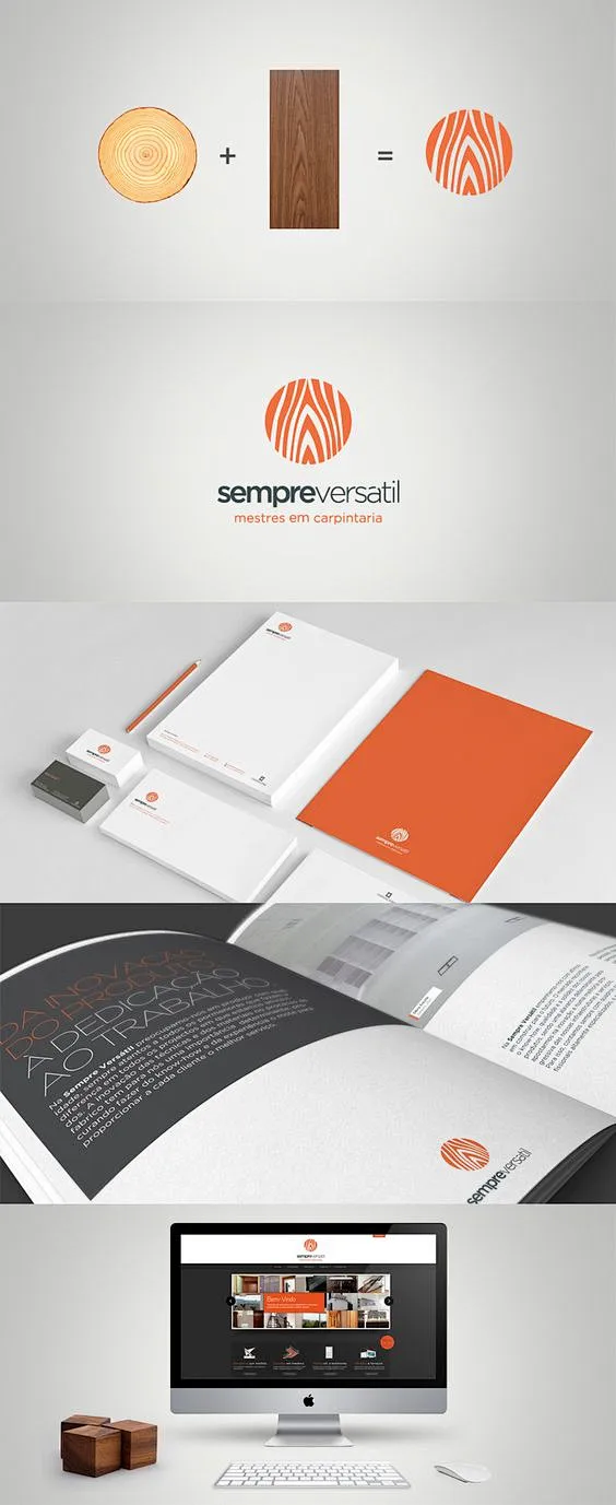 Sempre Versátil Identity branding (logo + business cards + letterheads +envelopes): 