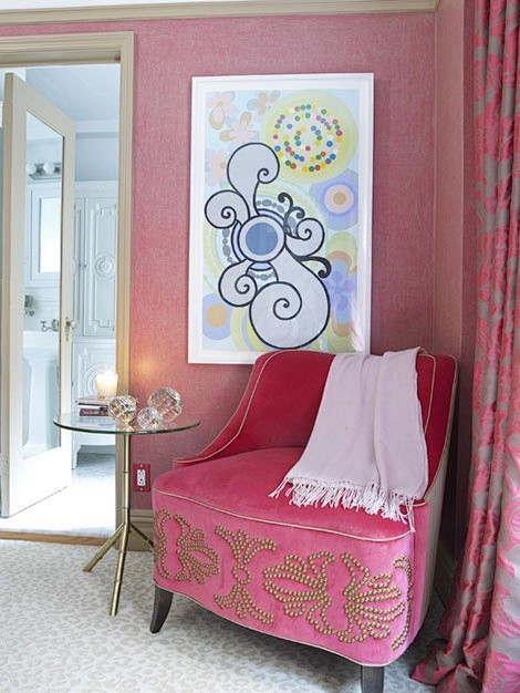 Pink armchair design...