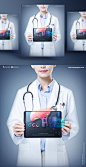 Futuristic Medicine 未来医学科技移动医疗CG概念海报PSD素材 ti219a14419