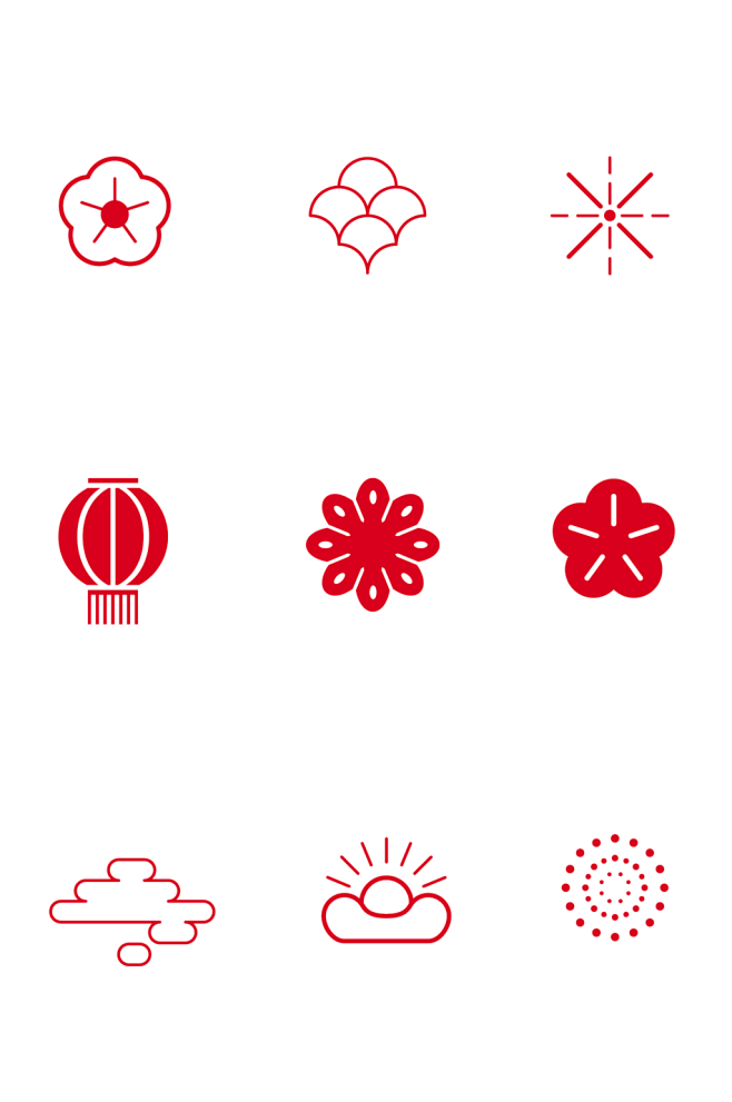 线条元素红色元素线条免扣元素大气免扣