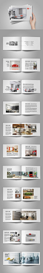 Interior Design Brochure Template InDesign INDD - 24 Pages, A5 Landscape