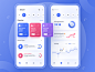 Online Course App flat branding 3d 2d glass gradient dashboard chart mobile ios uiuxdesign app clean uxdesign uidesign ui uiux design course online