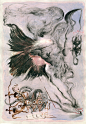 恶魔笔触 | Denis Forkas Kostromitin的高古晦暗艺术 : 他的邪恶古典艺术作品深受中国古画的影响
