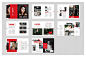 红色时尚杂志排版设计模板 RED Magazine – 设计小咖