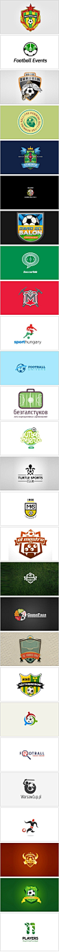 【早安Logo！一组足球元素的Logo设计】世界杯赛事如火如荼，我们的早安logo怎么可以少得了足球元素的设计案例推荐呢！来吧！近期让你一次看个够。 @啧潴要穷游四方哈哈 更多创意Logo请戳→http://t.cn/zQUJvYS