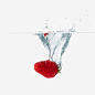 新鲜草莓掉水里高清素材 掉入 新鲜 水滴 水纹 水花 水里 甜甜的 美味 草莓 元素 免抠png 设计图片 免费下载 页面网页 平面电商 创意素材
