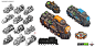 Game concept art, Alexandre Le Saux : here Some isometric concept art, for Age od Apes.