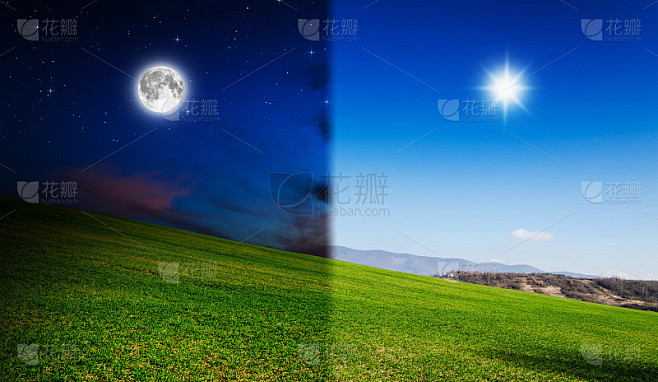白天和黑夜背景