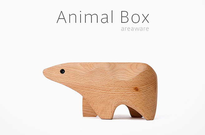 AREAWARE创意动物造型实木收纳盒