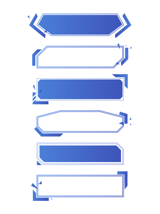 商务边框科技边框简约大气几何标题框文本框