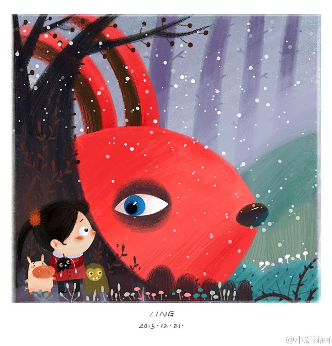古灵精怪的五彩缤纷——小新插画工作室学员...