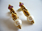 BVLGARI BULGARI Gold Pearl Tourmaline Earrings image 2@北坤人素材