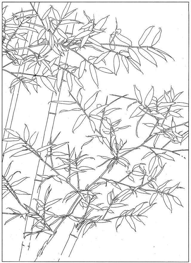 白描《竹》