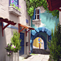 The Alley, Susanne Sühl : Having been struck by the urge to make a more stylized environment, I decided to create an greek-esque alley inspired by Overwatch.

This project was fun in many different ways as I both got to sculpt my own tileable materials in