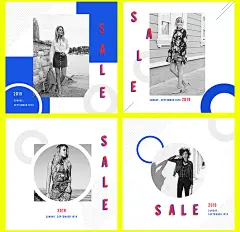 简约时尚ins欧美风男女装服装手机端海报促销文字排版PSD模板素材-淘宝网
