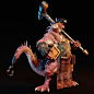 Blacksmith Lizardfolk, Manuel De Jorge : look-dev project based on Ryota Murayama's Ovopack lizardfolk designs