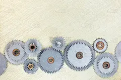 划痕技术背景与金属齿轮