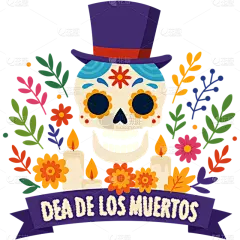 Day of the Dead Dia de los Muertos Graphic Illustrations Stickers