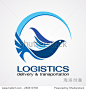 Bird flying to around the world ,Delivery and shipping symbols,Abstract logo template for fast delivering concept design