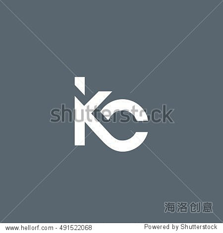 K C Letter Logo Vect...