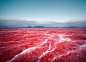 Digital Art  environment fine art infrared mountain Nature Photography  photoshop red SKY
