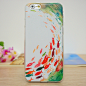 立体浮雕苹果手机壳iphone6 6s plus 5s保护外套文艺清新七彩小鱼-淘宝网