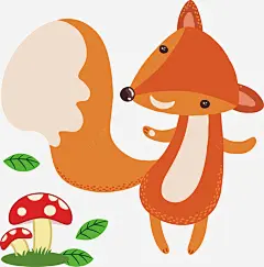 卡通动物小狐狸插画矢量图 猪 猫 矢量图 羊 装饰图案 驴 元素 免抠png 设计图片 免费下载 页面网页 平面电商 创意素材