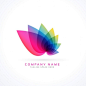 Free vector logo with abstract leaves