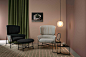 Caristo Armchair and Michelle Table Mirror