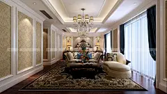 #卧室#  #红蚂蚁装饰# #壁纸# #落地窗、窗帘# #太妃椅# #欧式软装风格#