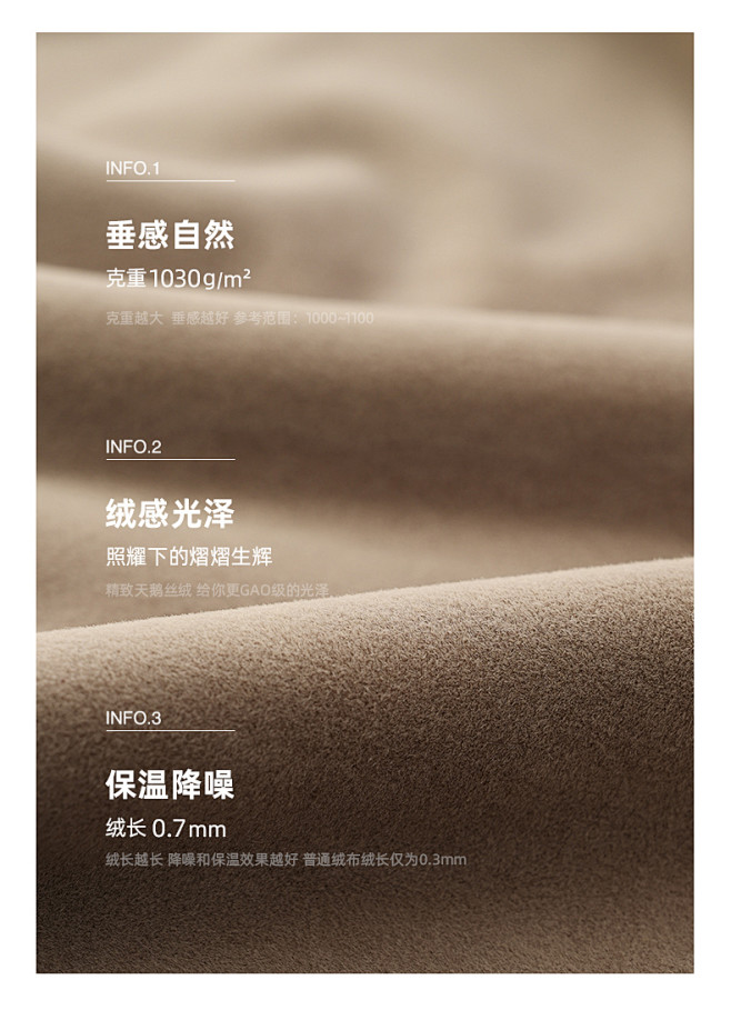 蔓宿轻奢天鹅绒 奶茶色系列 绒布保暖窗帘...